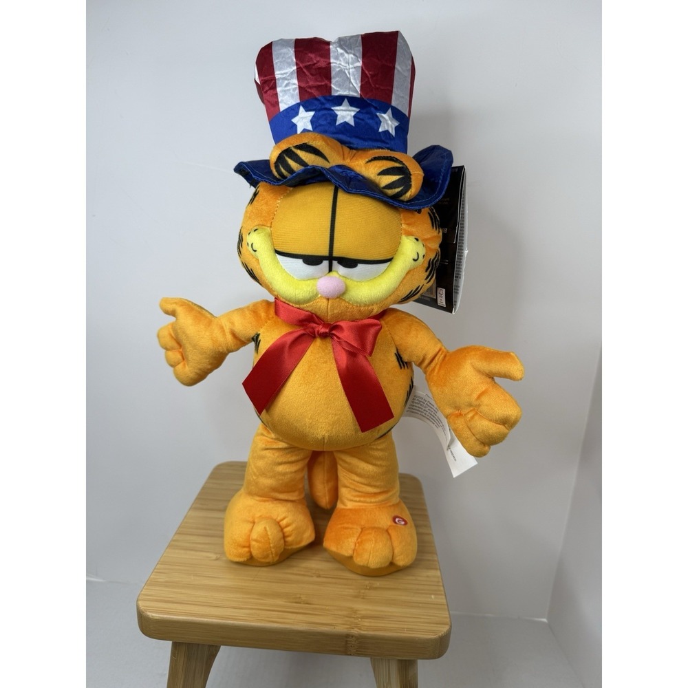 2025 Patriotic GARFIELD Animated‎ Summer Shuffle 12" Plush MUSIC MOVES NWT